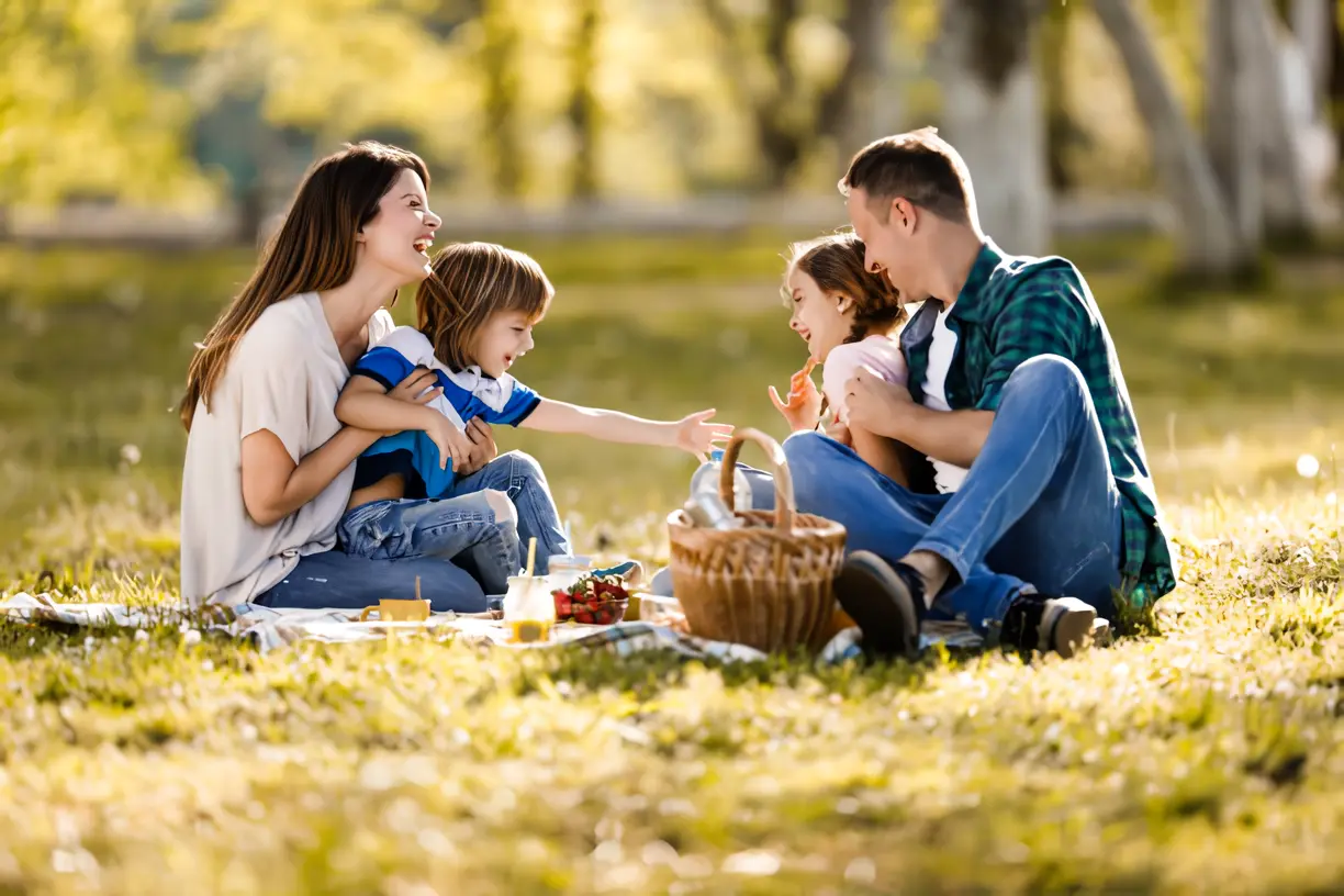 Familia en un picnic