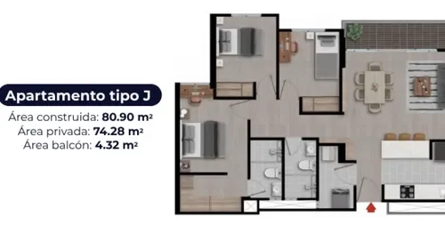 Apartamento tipo J