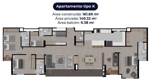 Apartamento tipo K