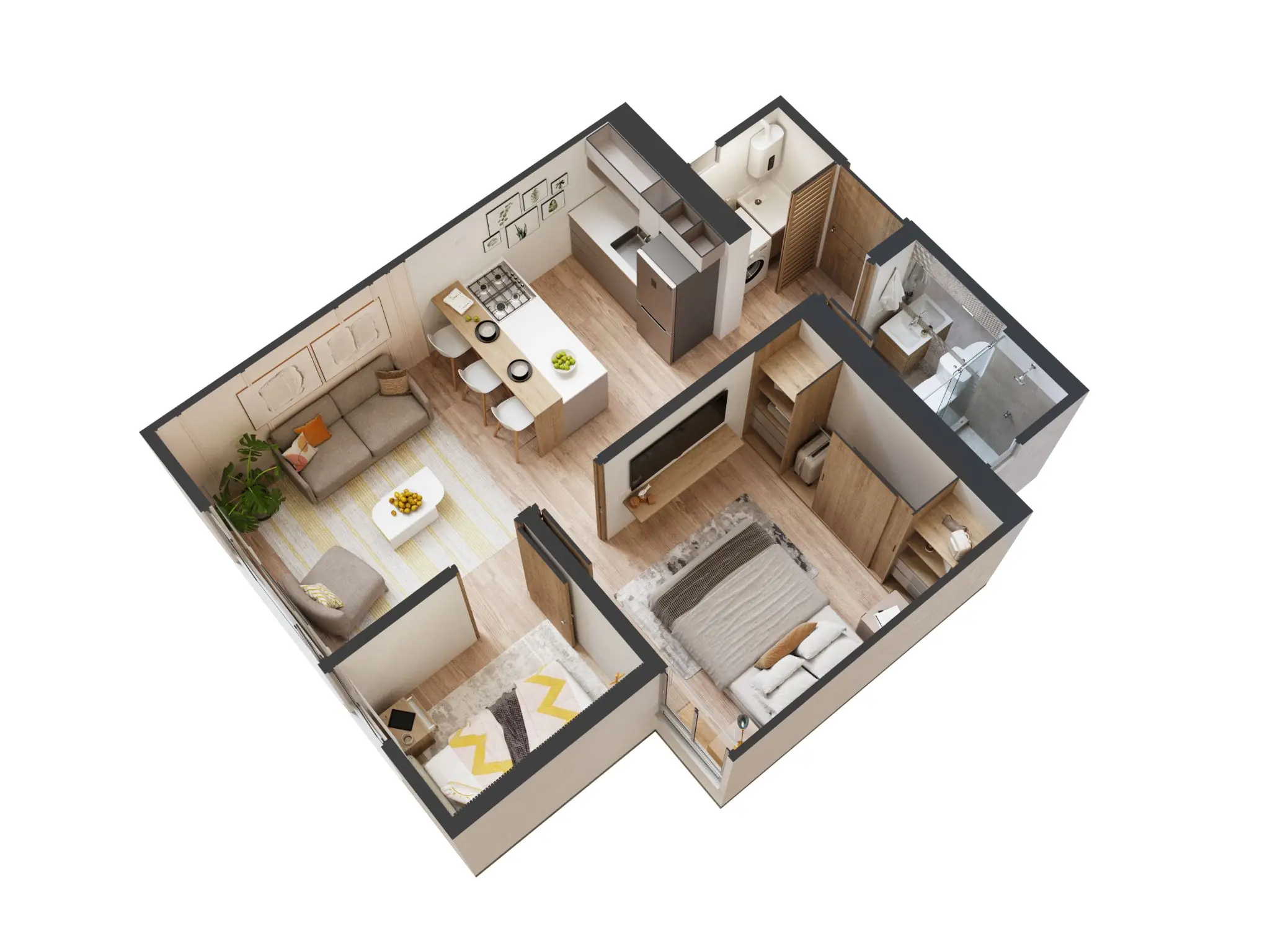 Apartamento tipo A con habitación para invitados