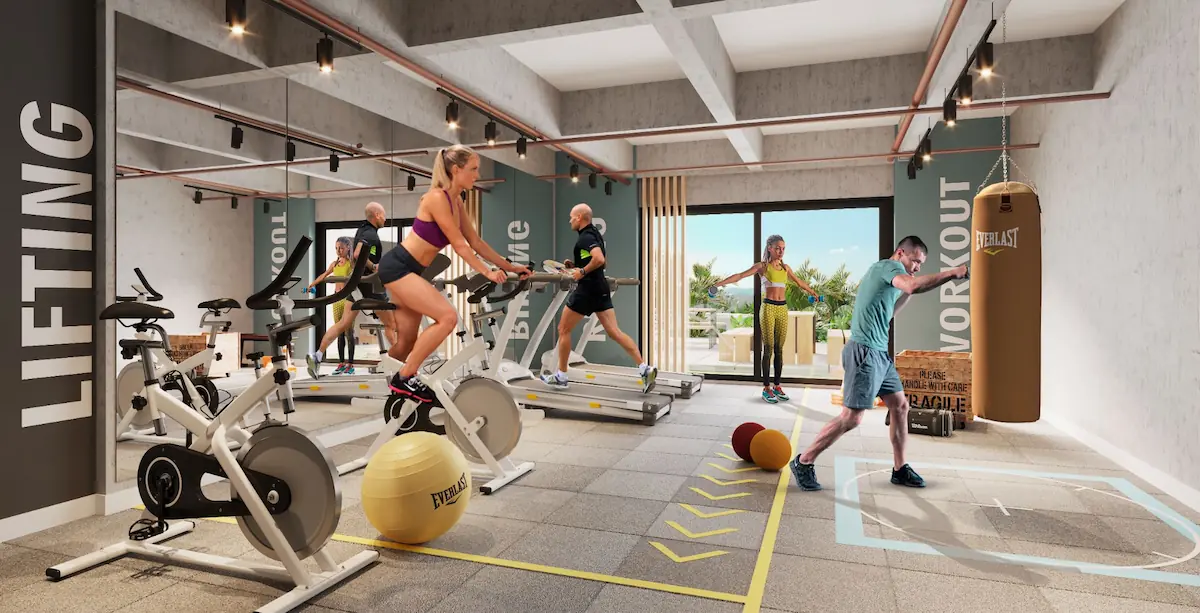 Gimnasio equipado