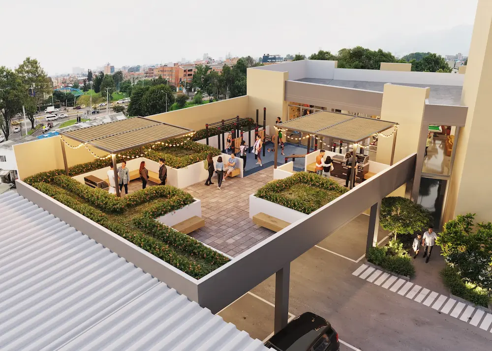 Zonas comunes del proyecto OIKOS Ciudad Jardín