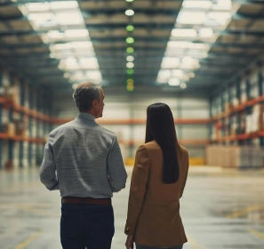 Bodega empresarial para operaciones de almacenamiento y logística