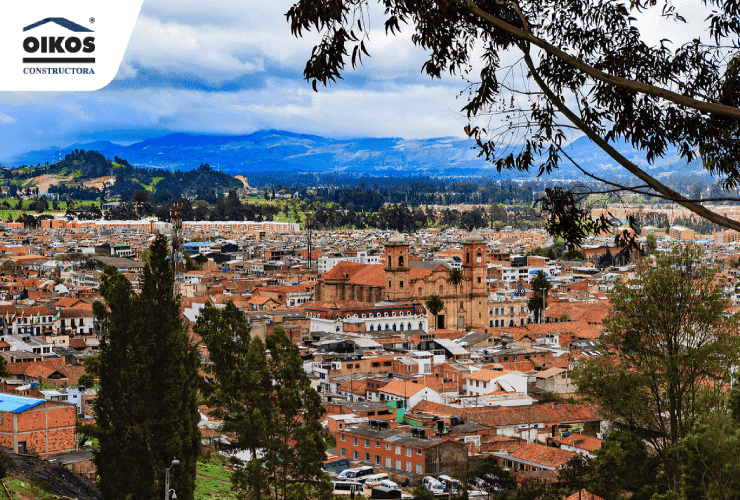 Apartamentos en venta en Zipaquirá: conoce el proyecto Altia Fachada moderna y vista del conjunto Altia, proyecto de vivienda VIS de OIKOS en Zipaquirá.