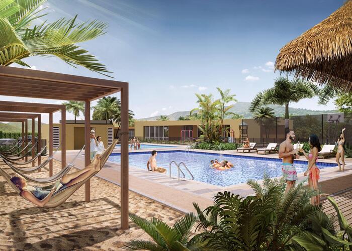 Diseño diferencial y zonas comunes en proyecto de casas vacacionales