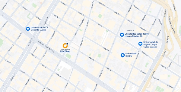 Concentración de universidades en el centro de Bogotá