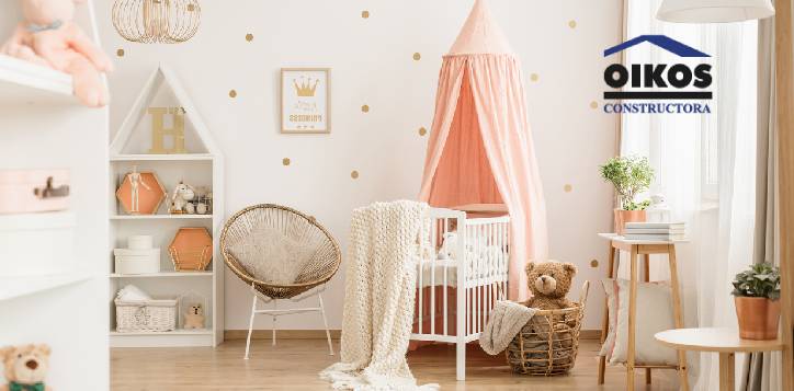 Habitación ambientada para una niña.