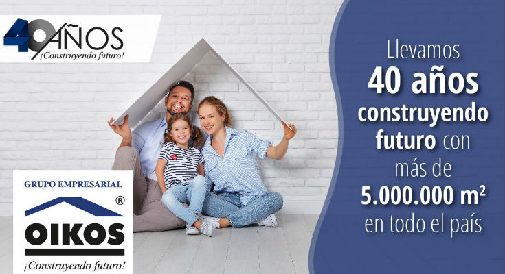 Celebra 40 años con nosotros, somos OIKOS Constructora. Contáctanos.